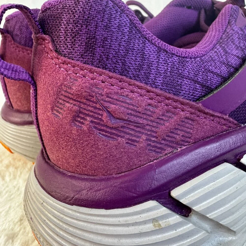 HOKA Gaviota 2 Road Running Grape Juice Bright Marigold Sneakers Sz 9.5 D (wide) - Picture 4 of 10